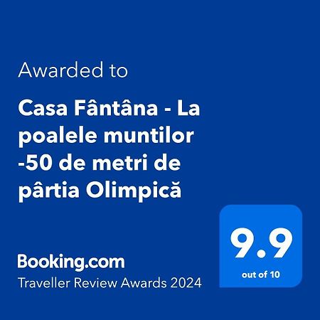Вілла Casa Fantana - La Poalele Muntilor -50 De Metri De Partia Olimpica Statjunea Borsa Екстер'єр фото
